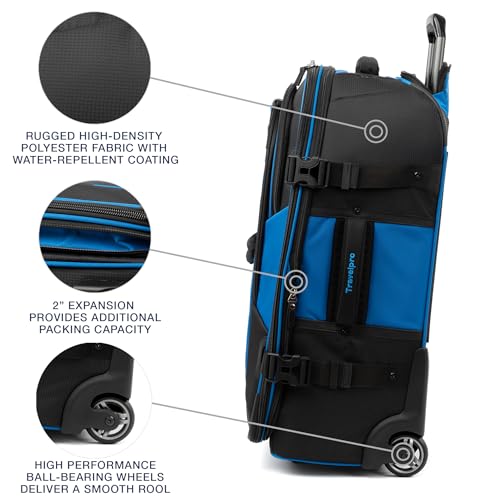 Travelpro Bold Softside Checked Medium Luggage & Backpack Set, Blue/Black - color: Blue, size: Medium