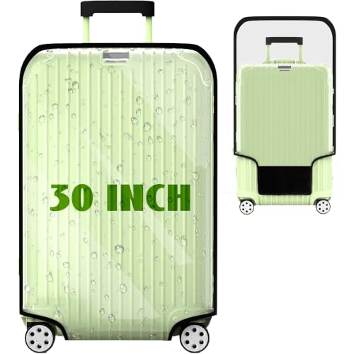 Luggage Cover Clear PVC Suitcase Covers for Luggage Suitcase Cover Protectors Waterproof Luggage Covers for Suitcase Tsa Approved Luggage Cover Protector 24inch (30inch) - size: 30inch