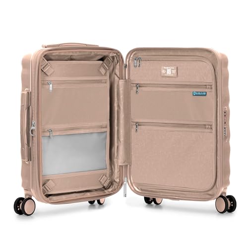 Traveler's Choice Edinburgh II Hardside Spinner Luggage, TSA Lock, Sand, 21" Carry-on - color: Sand, size: 21" Carry-on