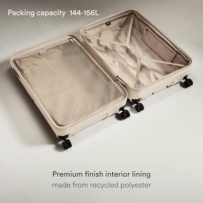 ANTLER Single Stripe Hardside Checked Large Luggage, Wheat Beige, 32", 144L - color: Wheat Beige, size: Large