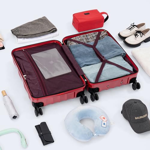 Cosbarn Luggage Sets 3 Piece Suitcases with Wheels, Suitcase Set, ABS+PC Hardshell Luggage with Phone Holder, Lightweight Carry on Luggage with TSA Lock Spinner Wheels - color: SkyBlue, size: 3 Piece Sets (20/DB/TB)