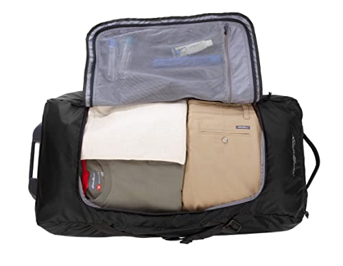 Eddie Bauer Traverse Luggage | Roller Wheels | Telescoping Handle | Travel | Vacation | Ripstop Nylon - Black, 31" - color: Black, size: 31"