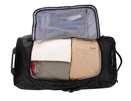 Eddie Bauer Traverse Luggage | Roller Wheels | Telescoping Handle | Travel | Vacation | Ripstop Nylon - Black, 31" - color: Black, size: 31"