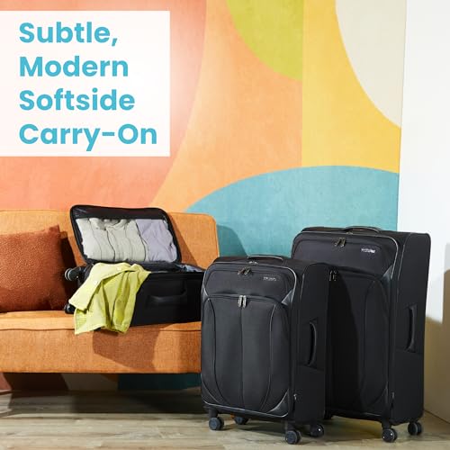American Tourister 4 KIX 2.0 Expandable Softside Luggage with Spinner Wheels, 24 SPINNER, CLASSIC BLUE - color: Classic Blue, size: 24 SPINNER