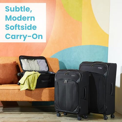 American Tourister 4 KIX 2.0 Expandable Softside Luggage with Spinner Wheels, 20 SPINNER, CLASSIC BLUE - color: Classic Blue, size: 20 SPINNER