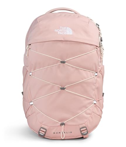 The North Face Women's Borealis Backpack, Pnk Mss Dk Ht/Gardenia Wt-NPF, OS | Everyday Travel Bag, Laptop Sleeve, Reflective Details - color: Pink Moss Dark Heather/Gardenia White-npf