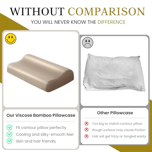 Cooling Pillowcase for Contour Pillow, Taupe, 24x14x5/3.7 Inches, 1 Piece - color: Taupe