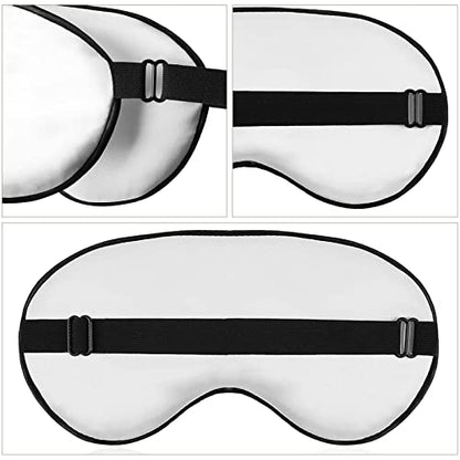 Custom Eye Mask for Men Women Personalized Adjustable Sleep Mask | Add Your Photo Text Logo Adjustable Strap Eyeshade for Sleeping Travel Work, PureBlack - color: Pureblack