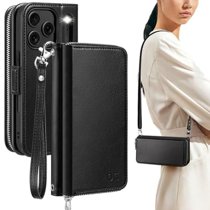 OCASE Crossbody Wallet Case for iPhone 18 Pro Max/ 17 Pro Max, Black - color: Black, size: iPhone 17 Pro Max/ iPhone 18 Pro Max