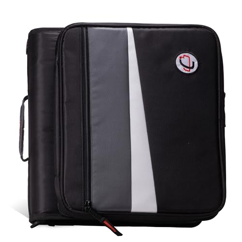 Case-it Workstation Zipper Binder | 2-Inch O-Rings | LT-117 Black - color: D Black / Multi, size: 1 Pack