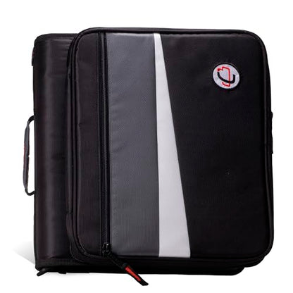 Case-it Workstation Zipper Binder | 2-Inch O-Rings | LT-117 Black - color: D Black / Multi, size: 1 Pack