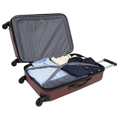 Travelers Club Chicago Hardside Expandable Spinner Luggage, Apple Butter, 3 Piece Set - color: Apple Butter, size: 3-Piece Set