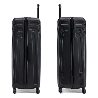InUSA VASTY Luggage with Spinner Wheels | Durable Lightweight Hardside Suitcase, Travel Bag with Handle and Trolley, 32-Inch Extra-Large Checked Luggage | Black - color: Black, size: 32 Inch