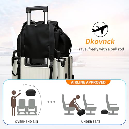 Multifunctional Travel Organizer Bag Convertible Backpack Crossbody and Shoulder Bag Beach Tote with Large Storage and Elastic Straps for Women