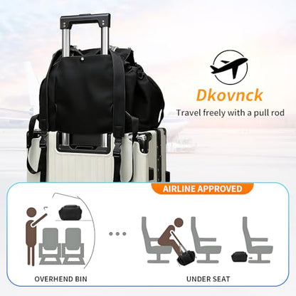 Multifunctional Travel Organizer Bag Convertible Backpack Crossbody and Shoulder Bag Beach Tote with Large Storage and Elastic Straps for Women