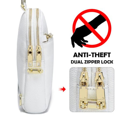 INICAT Small Travel Purse,Anti Theft Crossbody Bag for Women - color: White Soft