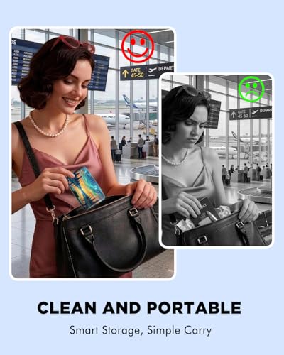 Maicican RFID Blocking Aluminum Credit Card Holder - color: Card holder wallet - Aurora Forest