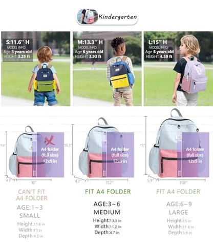 atgark Kids Backpack, 1.0L, Cotton Candy, Kindergarten Elementary School, Lightweight, Soft Shell, Zipper, Unisex, Little Kid, Nylon, 13"H Fit A4 Folder, Adjustable Straps - color: Cotton Candy, size: Age 2-5 (13.3" H Fit A4 Folder)