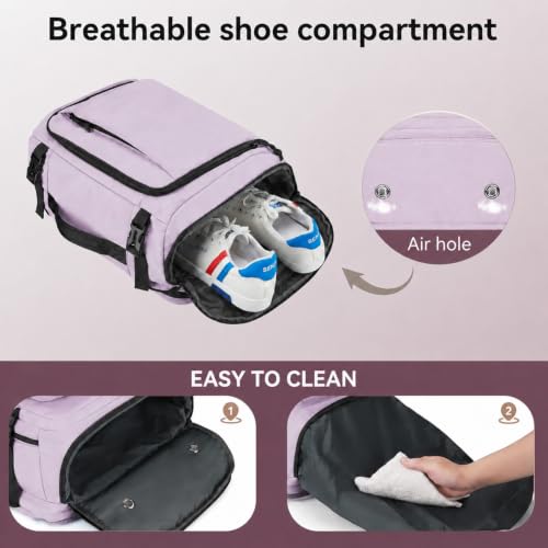 Travel Backpack for Men Women, Carry On Laptop Backpack - color: Purple-1