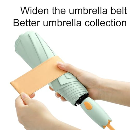 3‑Fold Automatic Open Umbrella, Windproof UV Protection Travel Parasol - color: vibrant green