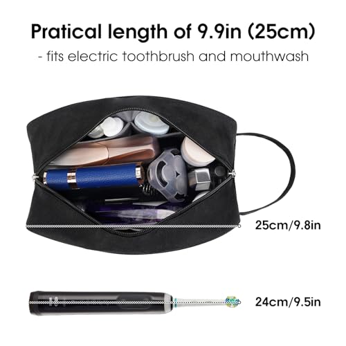 Narwey Travel Toiletry Bag for Women, Dopp Kit Men, Bathroom, Medicine Bag - color: A-Black