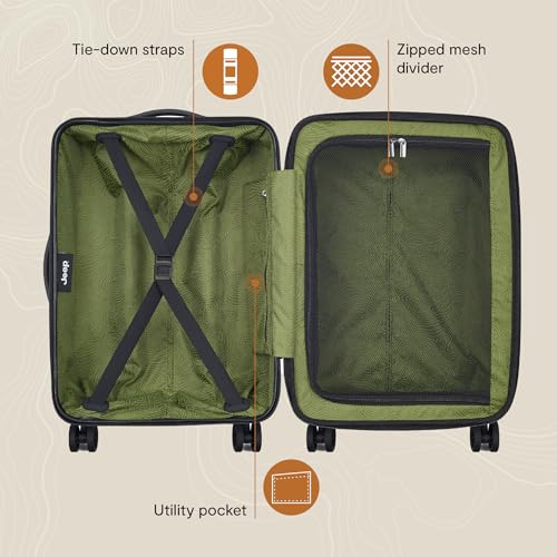 Jeep JH004C Hardside Expandable Luggage with Spinner Wheels, Beige, Carry-On 20 Inch - color: Beige, size: Carry-On 20 Inch