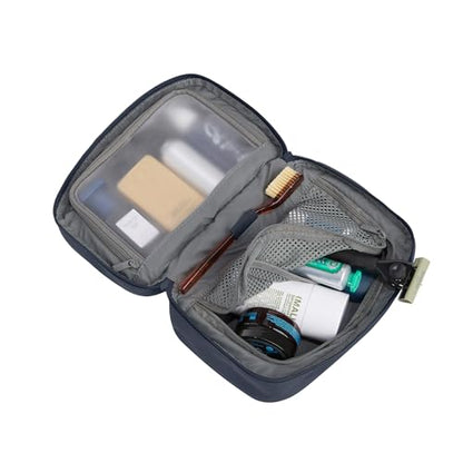 Away Small Toiletry Bag, Waterproof Travel Toiletry & Cosmetic Organizer - color: Navy Blue