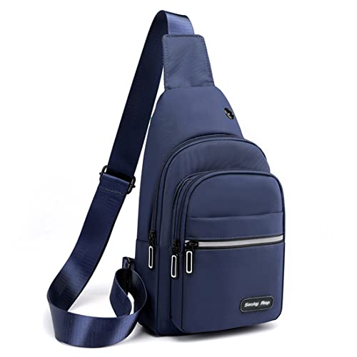 Seoky Rop Sling Bag Crossbody Backpack for Men Women Small Chest Shoulder Bag for Travel Hiking Daypack Blue - color: Blue