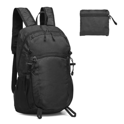 20L Small Hiking Backpack for Women Men Packable Daypack Black - color: Black, size: 20L