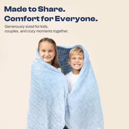 EverSnug Travel Blanket & Pillow 68x42 - Premium Ultra-Soft Microfleece 2 in 1 Compact & Packable Flight Blanket with Soft Bag Pillowcase, Hand Luggage Sleeve and Backpack Clip (Ice Blue) - color: Ice Blue