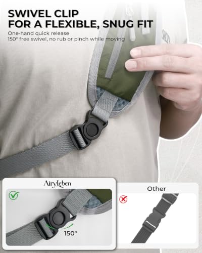Packable Crossbody Sling Bag for Men Women RFID Lightweight Travel Daypack - color: Green