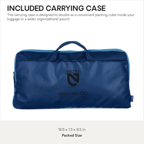 NEMO Equipment Double Haul Duffel & Tote Bag - Lake - 55L - color: Lake, size: 55L