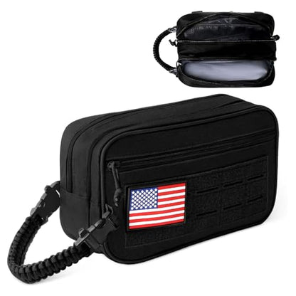 Men Toiletry Bag Tactical Travel Dopp Kit Wet Dry Separation 900D
