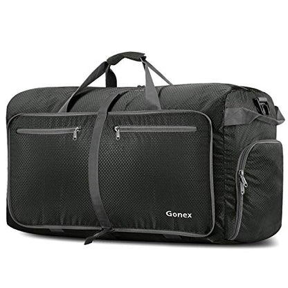 Gonex 100L Foldable Travel Duffle Bag with Shoe Compartment, Lightweight - color: Gray, size: 100L