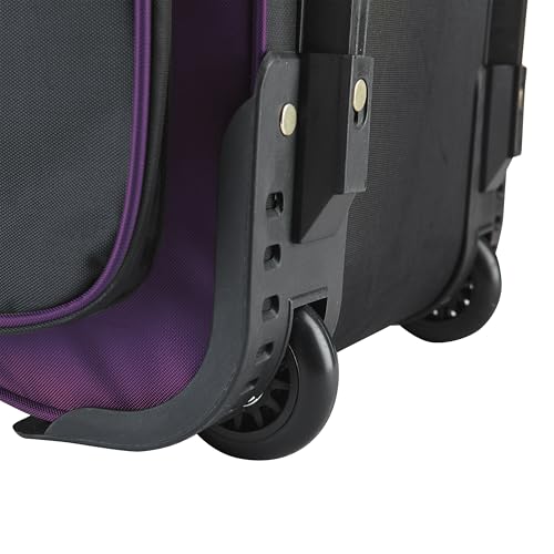 Travelers Club Xpedition 30 Inch Multi-Pocket Upright Rolling Duffel Bag - color: Purple