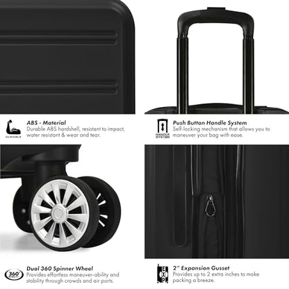 Travel Select Snowcreek Hardside Expandable Spinner Luggage, Black, 30-Inch Checked Only - color: Black, size: 1 Piece | 30-Inch Large