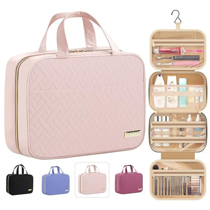 HOTOR Hanging Travel Toiletry Bag Women Men Essentials Pale Pink - color: Pale Pink, size: Medium
