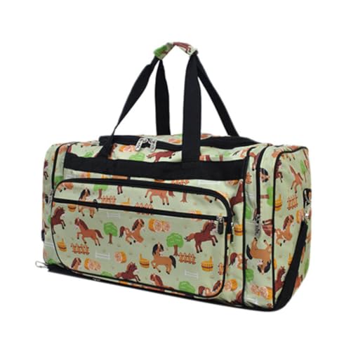 NGIL Canvas 23" inch Duffle Bag (Barn Horse-Black) - color: Barn Horse-Black