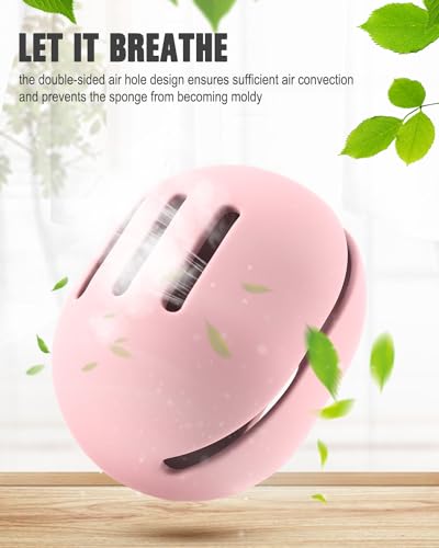FERYES Makeup Sponge Holder – Shatterproof Eco-Friendly Silicone Beauty Make Up Blender Case for Travel - Pink - color: 1 Pc Pink