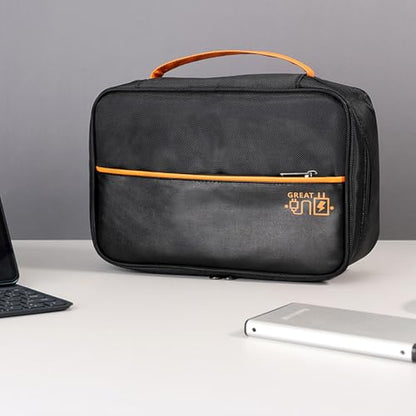 Organizer Bag Big Case Cable Electronic Devices Travel Pouch USB Charger Accessories Mouse Phone SD Power Bank Earphone - color: Navy Blue