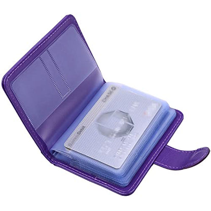 Wisdompro Credit Card Holder, RFID Blocking Wallet Debit Card Protector - color: Purple, size: Vertical