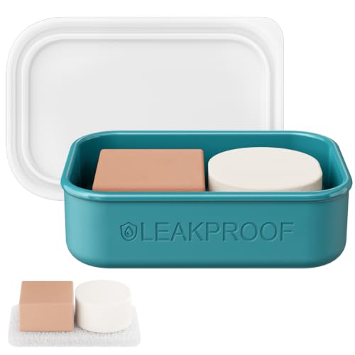 Quatish Large Leakproof Travel Soap Case, Bar Soap Holder Travel, Bluegreen - color: Bluegreen, size: Large