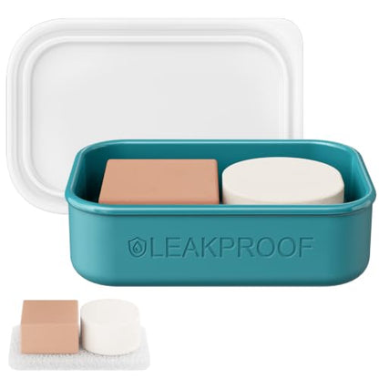 Quatish Large Leakproof Travel Soap Case, Bar Soap Holder Travel, Bluegreen - color: Bluegreen, size: Large