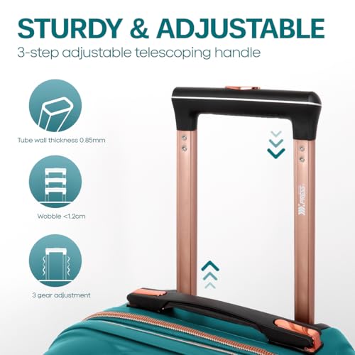25'' Luggage,Expandable,PC Hardshell Suitcases w/Wheels - color: TEAL, size: 25 inch Single Piece
