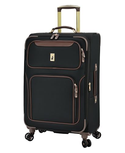 London Fog Nottingham 4 Piece Softside Luggage Set (USB, 20, 25 & 29), Black Chestnut - color: Black Chestnut