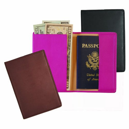 Royce Leather Rfid Blocking Passport Travel Document Organizer In Genuine Leather Packing Organizer, Tan - color: Tan