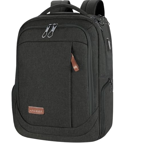KROSER Laptop Backpack Computer Backpack 17.3 Inch for Men-Charcoal Black - color: Charcoal Black