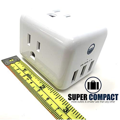 Cruise On Non Surge Cruise Approved Power Strip [3 USB & 3 AC] - color: [3 USB & 3 AC]