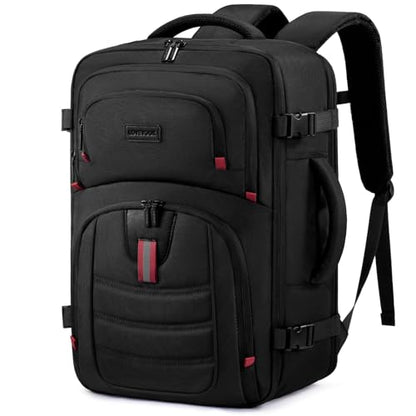LOVEVOOK 40L Travel Backpack for Men - Airline Approved Carry On Backpack - color: Black, size: 50L-18inch
