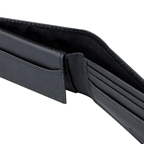 Columbia Mens RFID Slim Bifold Wallet With ID Window Black Two Tone - color: Black Two Tone